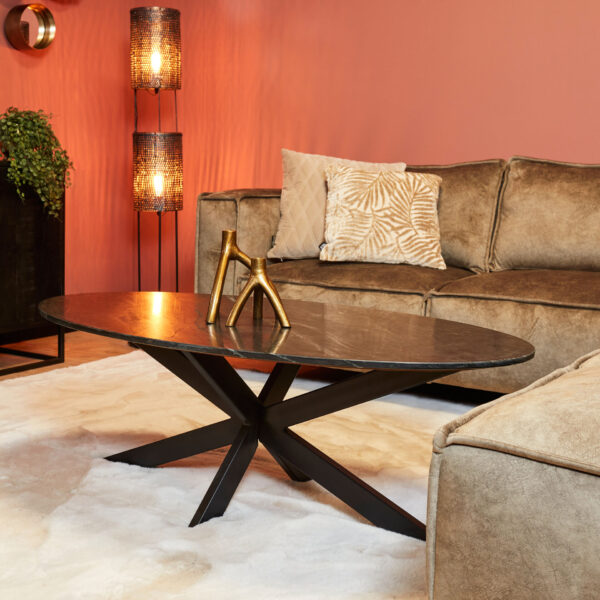 Salontafel Faye | Ovaal | Zwart marmer foto 1