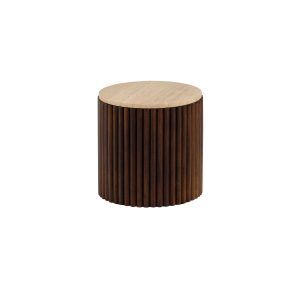 Dallas bijzettafel Ø40, H40, ribbel