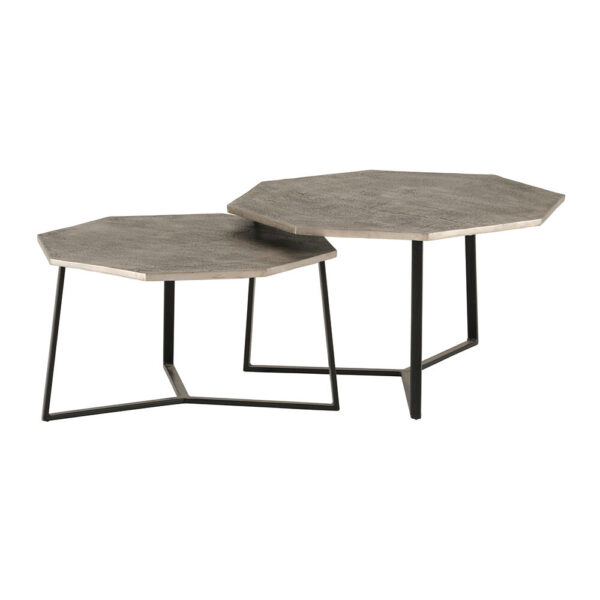 Ancona salontafel, set van 2, Silver antique foto 1