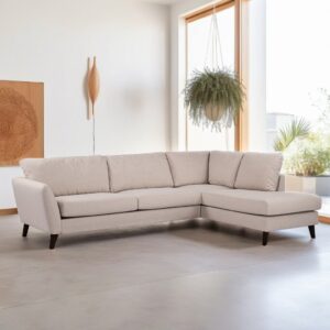3 seater corner  right, fabric Inari 22, I460 beige, black leg