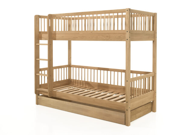 FORREST eiken stapelbed met rolbed. foto 1