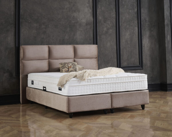 Opbergboxspring Mississippi Taupe 140×200 foto 1