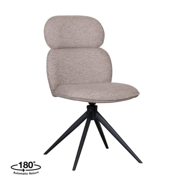 LABEL51 Eetkamerstoel Finn – Naturel – Boucle foto 1