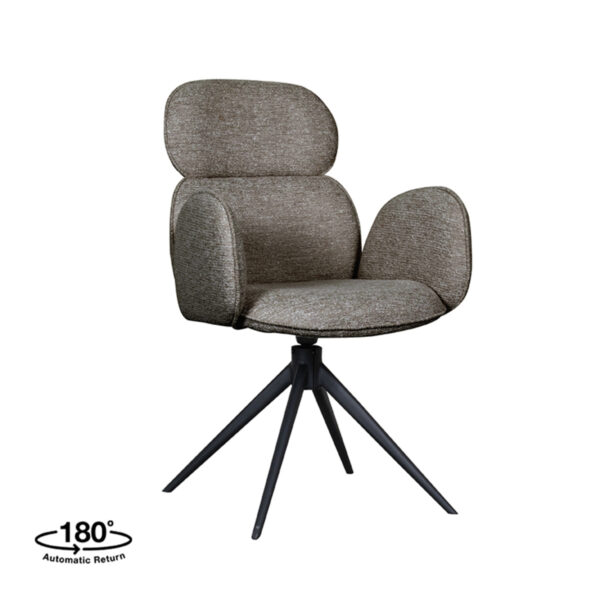 LABEL51 Eetkamerstoel Vidar – Truffel grijs – Boucle foto 1