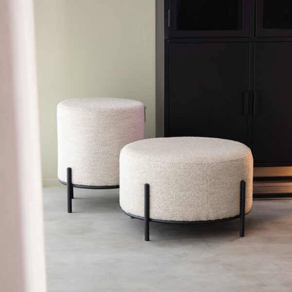 LABEL51 Poef Troy – Naturel – Boucle – L foto 1