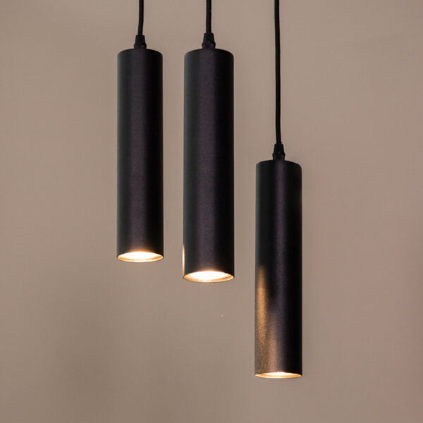 LABEL51 Hanglamp Ferroli – Zwart – Metaal – 3-lichts foto 1