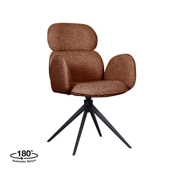 LABEL51 Eetkamerstoel Vidar – Coral – Boucle foto 1