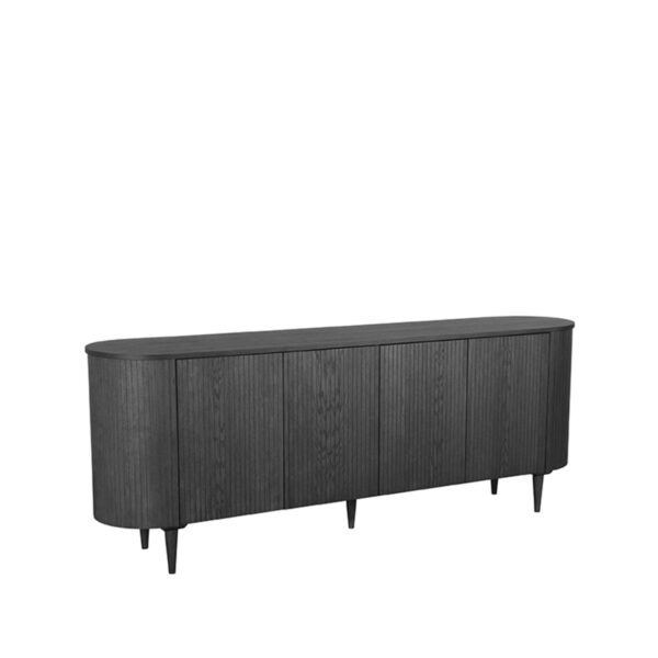 LABEL51 Dressoir Oliva – Zwart – Eiken – Dressoir 220 cm foto 1