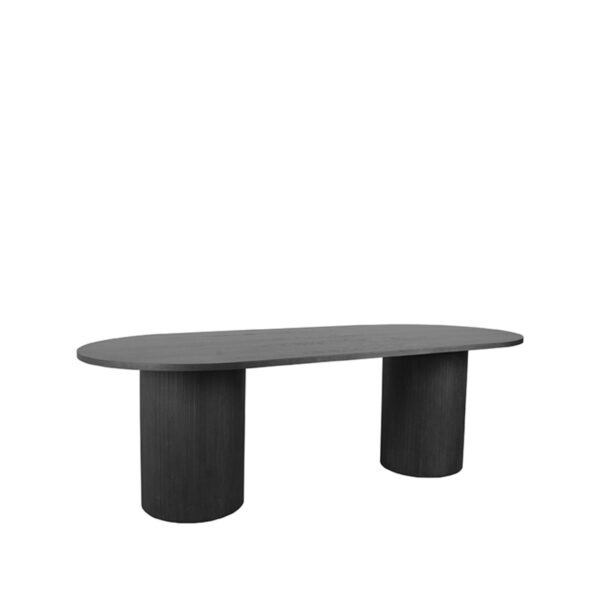 LABEL51 Eetkamertafel Oliva – Zwart – Eiken – 240×120 cm foto 1