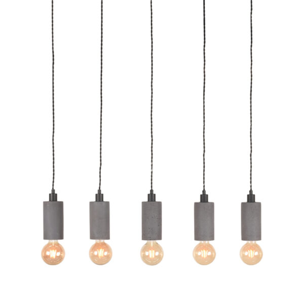 LABEL51 Hanglamp Fresco – Concrete – Beton – 5-Lichts foto 1