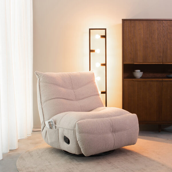 LABEL51 Fauteuil Take It Easy – Naturel – Boucle foto 1