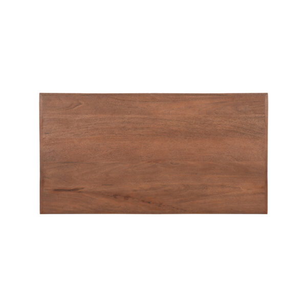 LABEL51 Eetkamertafel Tafelblad Straight Edge – Espresso – Mangohout – 120 cm Straight foto 1