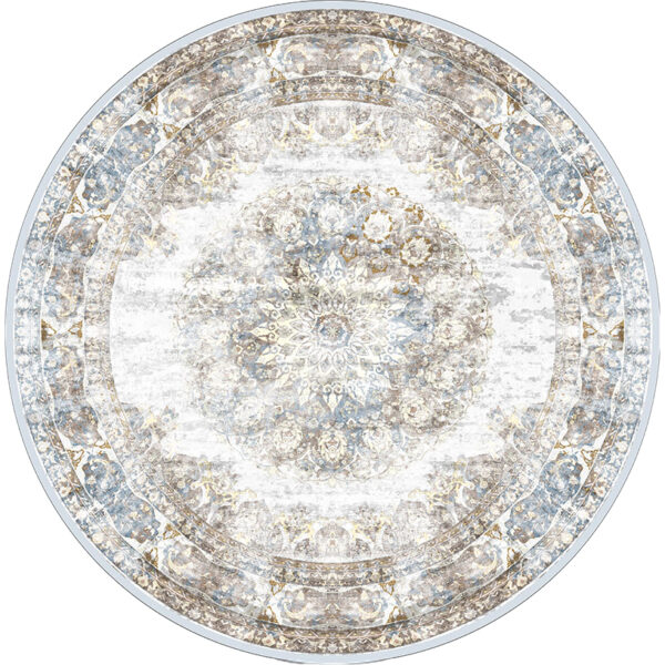 Vloerkleed Viola Taupe – Rond ø120 cm foto 1
