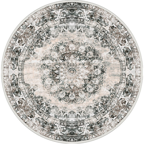 Vloerkleed Viola Antraciet – Rond ø120 cm foto 1
