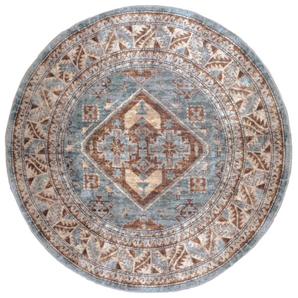 Vloerkleed Laria Blue 3 Rond – ø120 cm foto 1