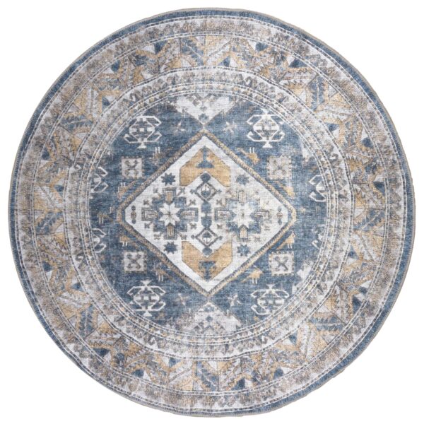 Vloerkleed Laria Blue 4 Rond – ø160 cm foto 1