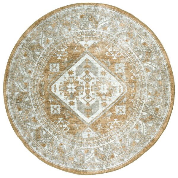 Vloerkleed Laria Brown 5 Rond – ø200 cm foto 1
