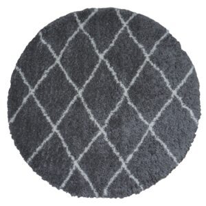 Vloerkleed Jeffie Grey Rond ø200 cm