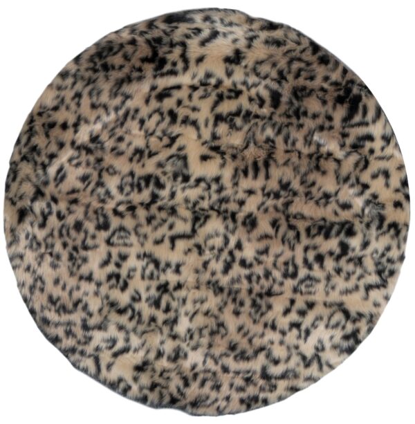 Vloerkleed Donsie Black/Brown Rond ø180 cm foto 1