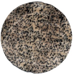 Vloerkleed Donsie Black/Brown Rond ø160 cm