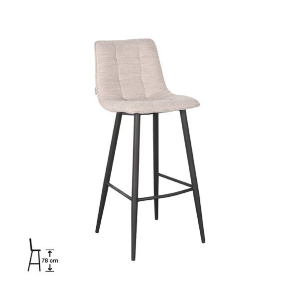 LABEL51 Barkruk Jelt – Naturel – Boucle – Zithoogte 78 foto 1