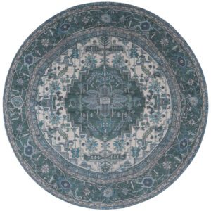 Vloerkleed Heris Green 10 Rond ø120 cm