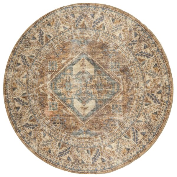 Vloerkleed Laria Blue 1 Rond – ø160 cm foto 1
