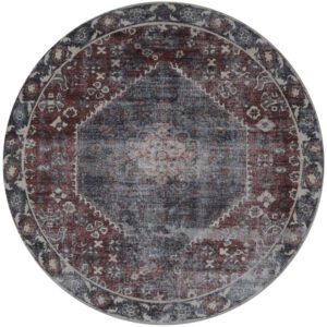 Vloerkleed Madel Rond Rood/Blauw ø200 cm
