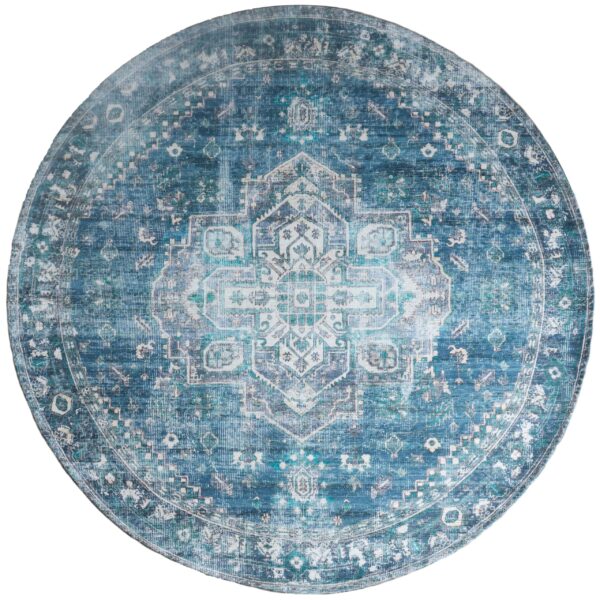 Vloerkleed Nora Petrol Rond ø120 cm foto 1