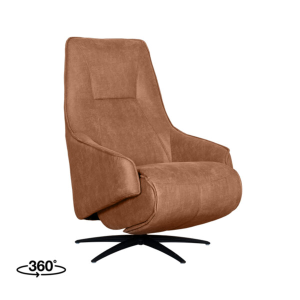 LABEL51 Fauteuil Odense – Cognac – Micro Suede foto 1