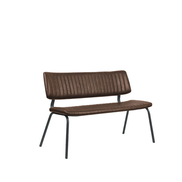 LABEL51 Eetkamerbank Gusto – Bruin – PU-Leder – 120 cm foto 1