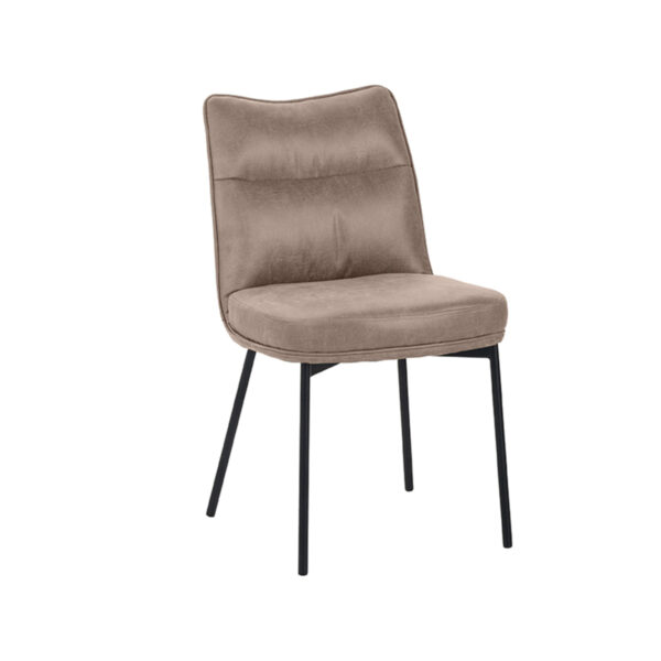LABEL51 Eetkamerstoel Lennon – Taupe – Micro Suede foto 1