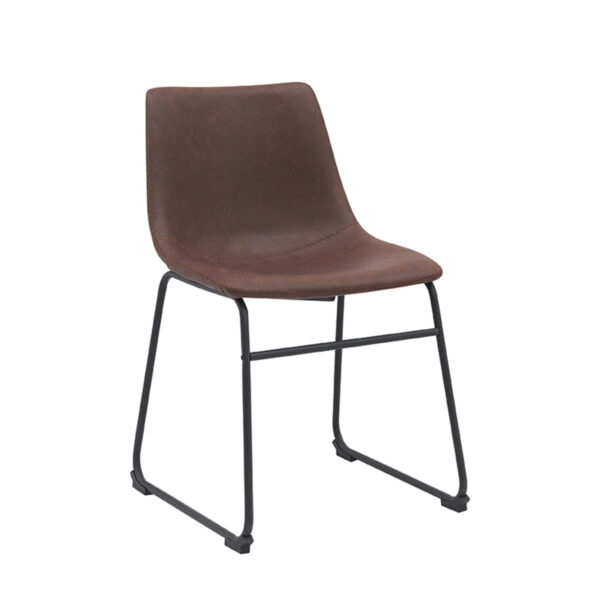 LABEL51 Eetkamerstoel Risto – Bruin – PU-Leder foto 1