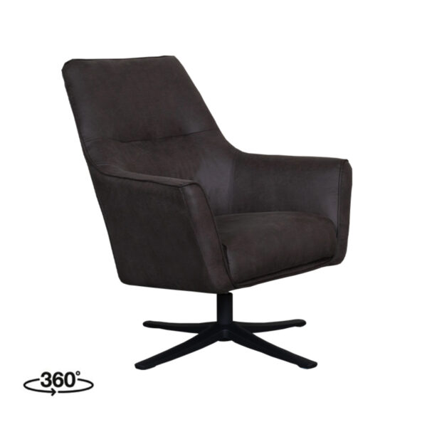LABEL51 Fauteuil Tod – Antraciet – Micro Suede foto 1