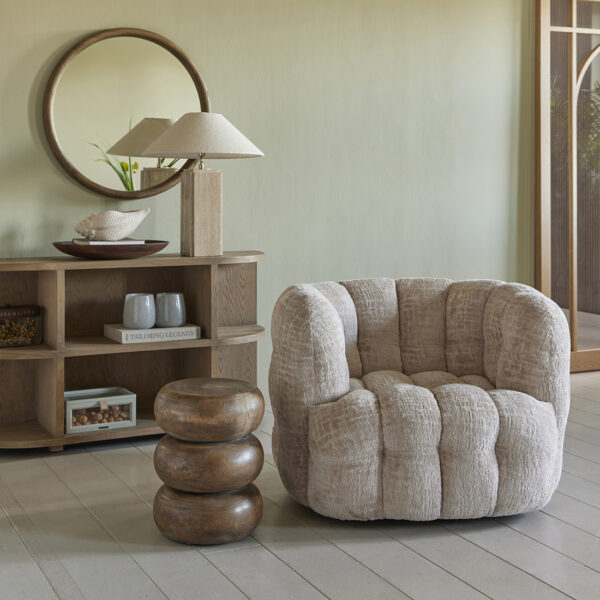 Arosa Swivel Stoel Natural Rivièra Maison foto 1