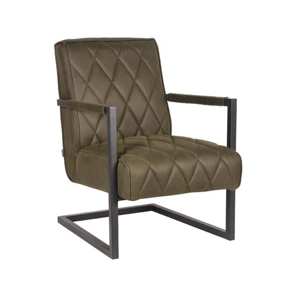 D-MAXX Fauteuil Denmark – Army green – Microfiber foto 1