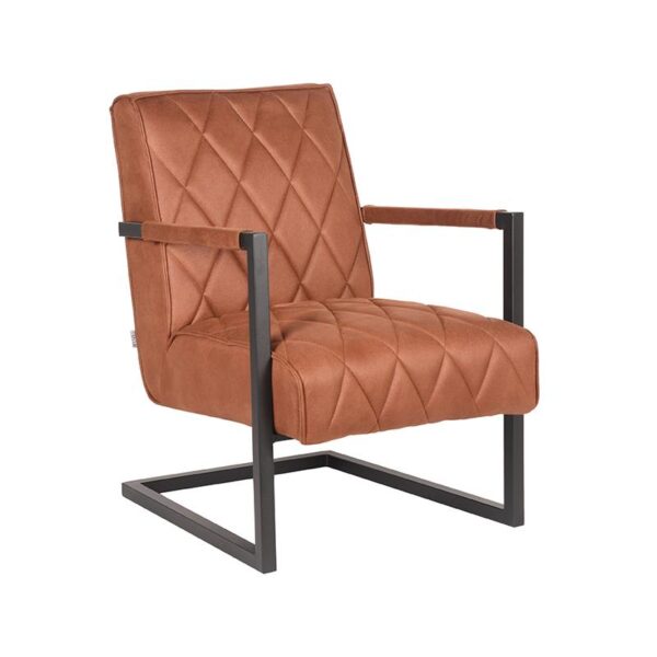 D-MAXX Fauteuil Denmark – Cognac – Microfiber foto 1