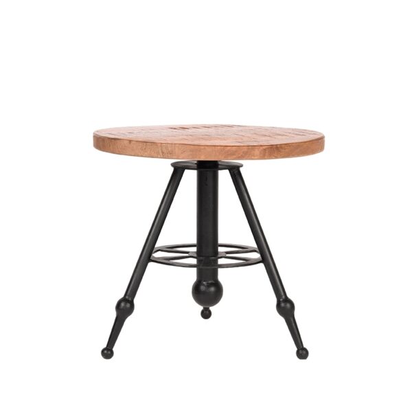 D-MAXX Bijzettafel Solid – Rough – Mangohout – 45 cm – Rond foto 1