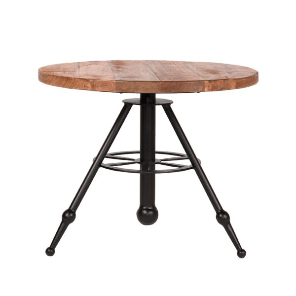 D-MAXX Salontafel Solid – Rough – Mangohout – 60 cm – Rond foto 1