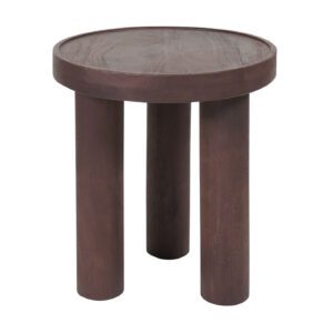 Bijzettafel Tias ø42 cm - Espresso Mangohout