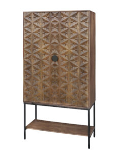 Trinity 2-deurs kast met onderplank, Mango Brown Walnut