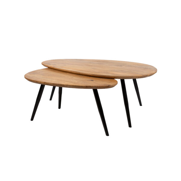 Kassel salontafel organisch, set van 2, Smooth Natural (25mm) foto 1