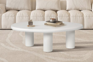 Salontafel 'Tavira' 120 cm Cement Wit (2c)