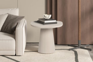 Salontafel 'Tavira' 55 cm Ovaal Cement Beige (2c)
