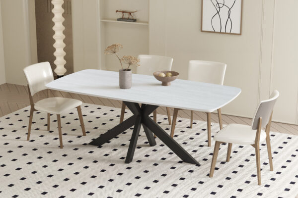 Tafel ‘Apollo’ 180 cm Deens Ovaal Steen Baroque Grijs (2c) foto 1