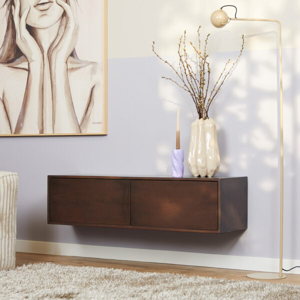 Zwevend tv meubel Vision Walnut | 120 cm foto 1