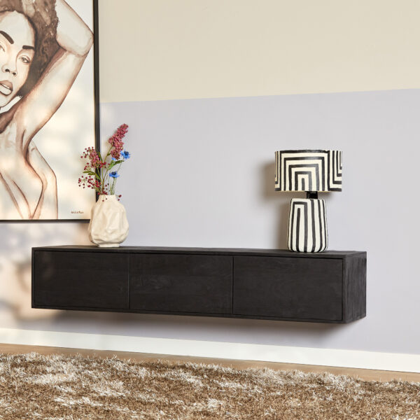 Zwevend tv meubel Vision Black | 160 cm foto 1