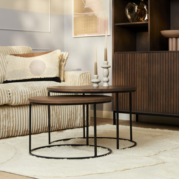 Salontafel Madison Walnoot | Set van 2 foto 1