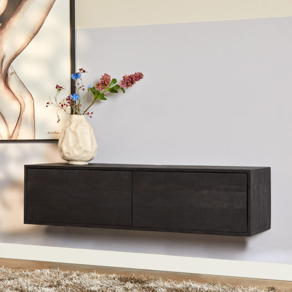 Zwevend tv meubel Vision Black | 120 cm foto 1