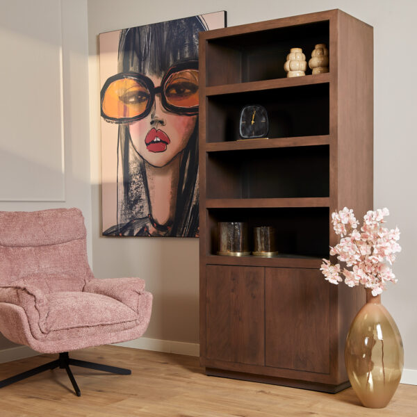 Boekenkast Brussel Walnut | 90 cm foto 1